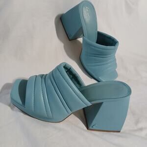 Circus NY by Sam Edelman 9.5 Marlie Platform Sandals Calypso Blue 3 3/4" Heel